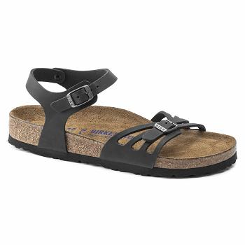 Dámské Sandály Birkenstock Bali Soft Footbed Oiled Læder Černé | CZ 341PJJ